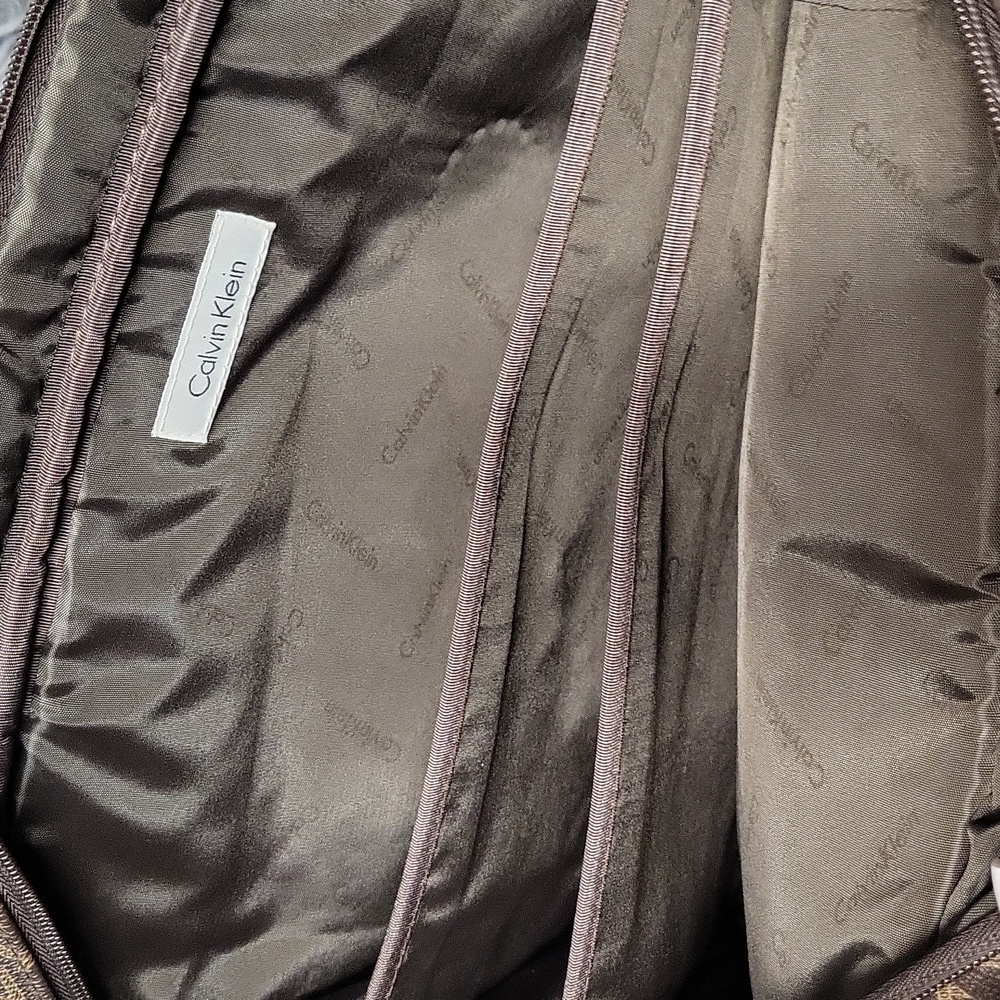 Calvin Klein Dark Brown Monogram Briefcase - Picture 6 of 9
